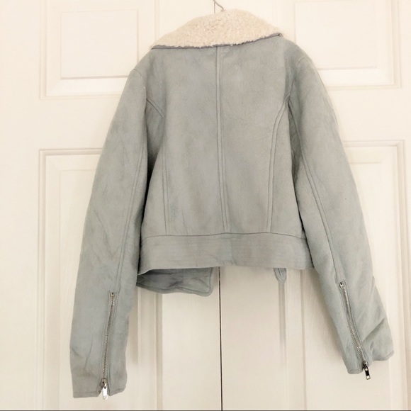 NWT GB Girls faux shearling moto/biker jacket - Picture 2 of 8